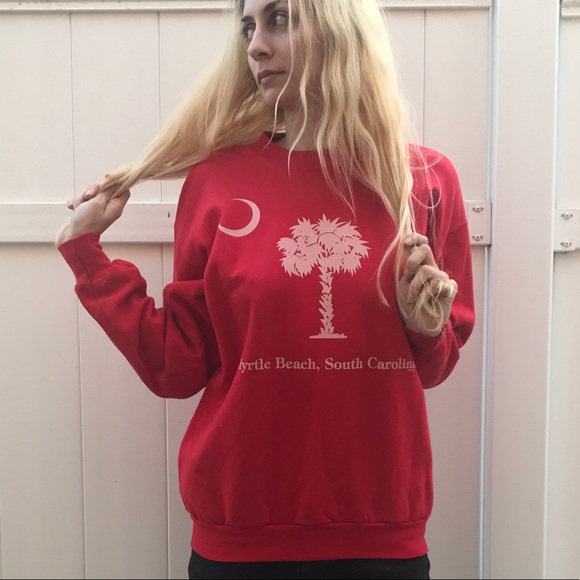 🌴 Radical Red Myrtle Beach Crewneck 🌴 - Picture 1 of 4